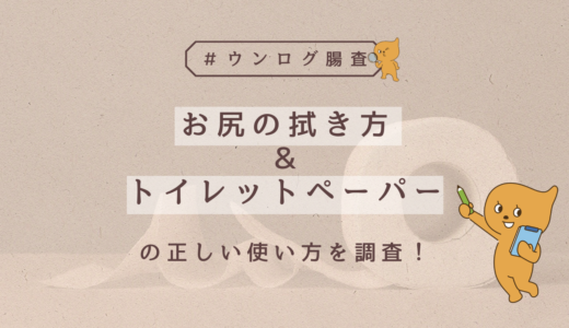 ウンログ調査 お尻の拭き方＆トイレットペーパーの正しい使い方を調査！